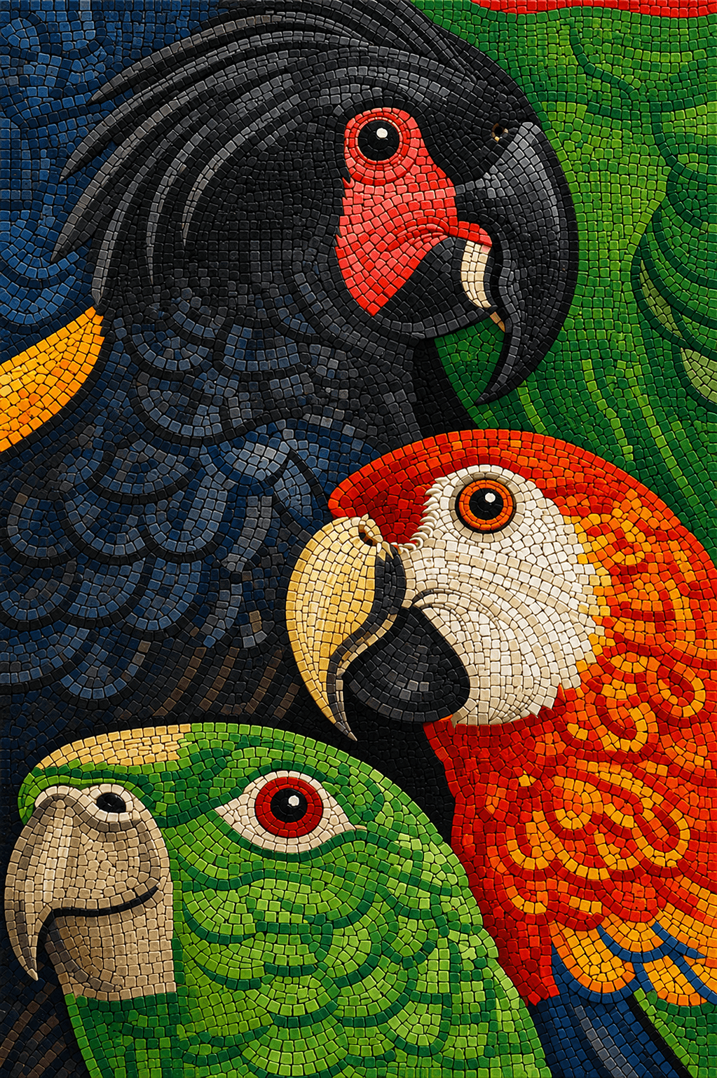 Mosaic-Design 10 — Limestone mosaic surface