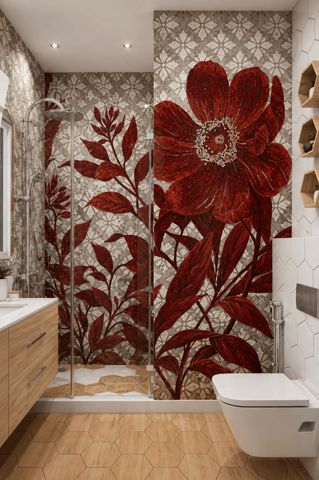 Mosaic-Design 3 — Semi-Precious Stone mosaic surface