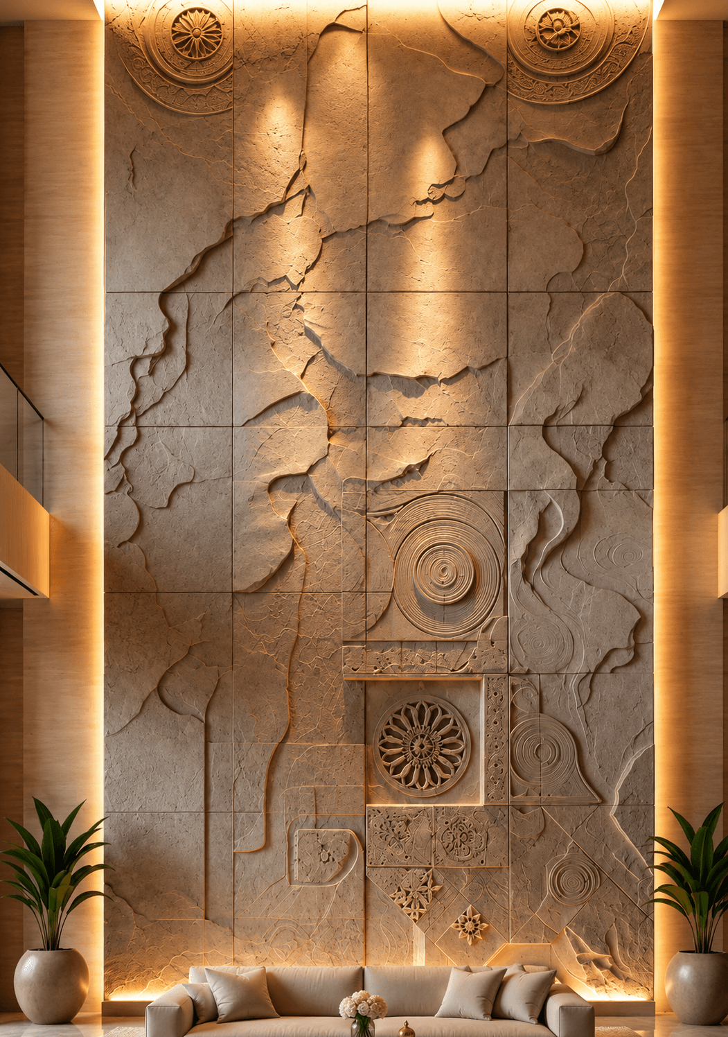 Feature Wall-Design 5 — Marble feature walls surface