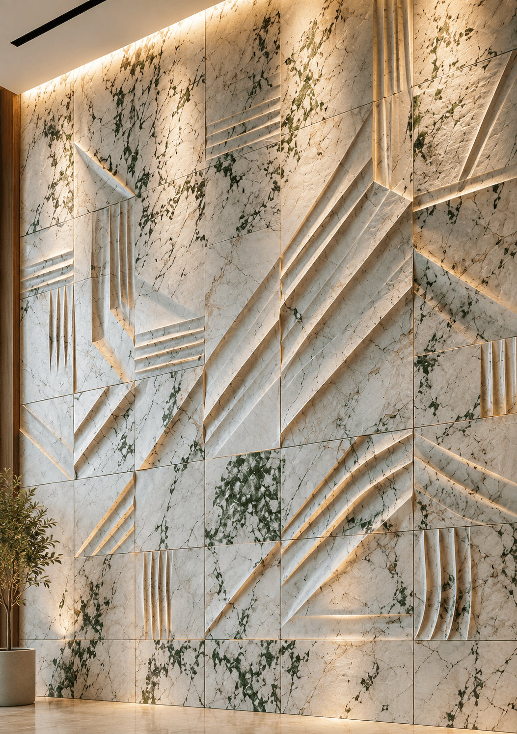 Feature Wall-Design 9 — Limestone feature walls surface