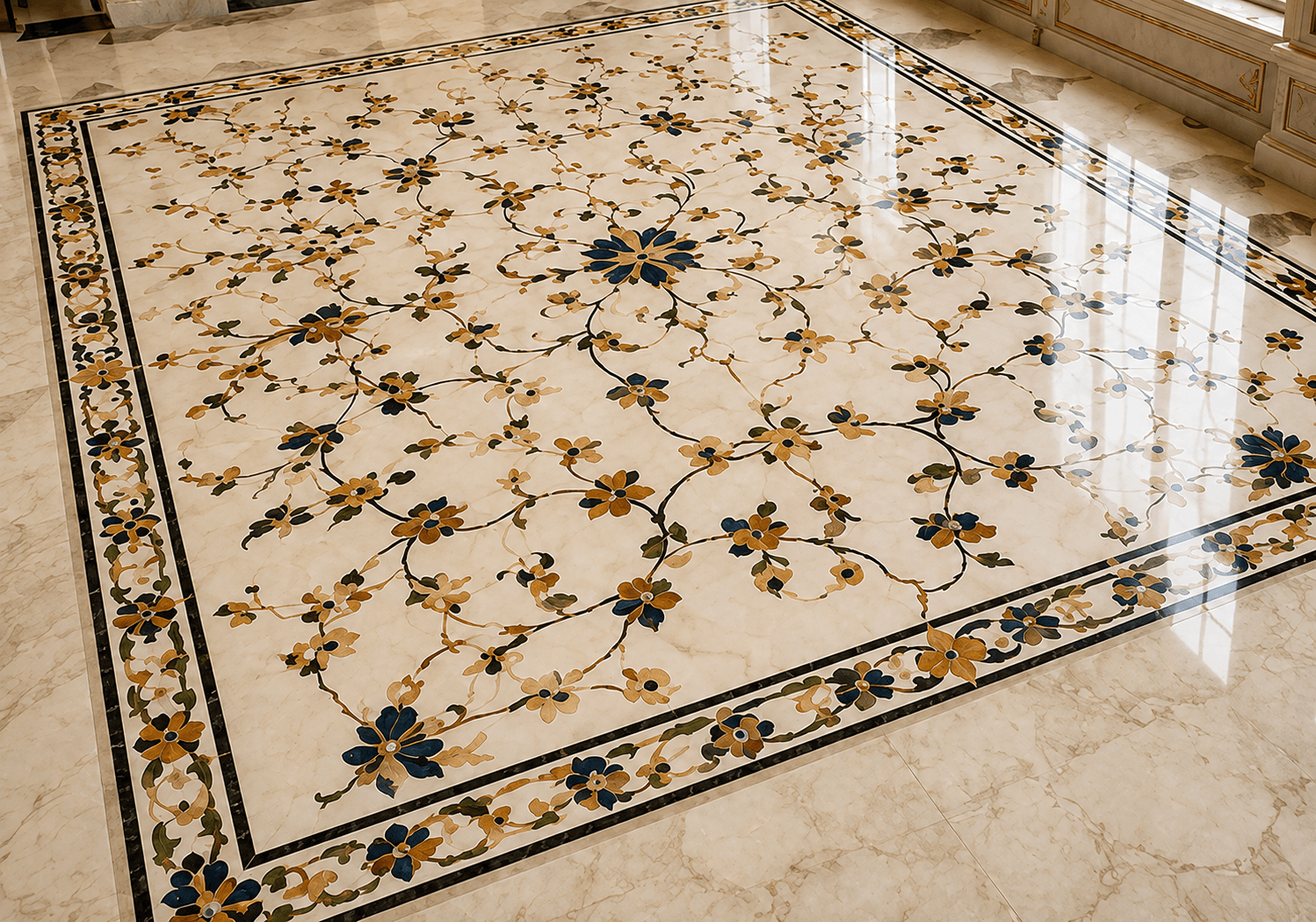 Inlay-Design 4 — Sandstone inlay surface