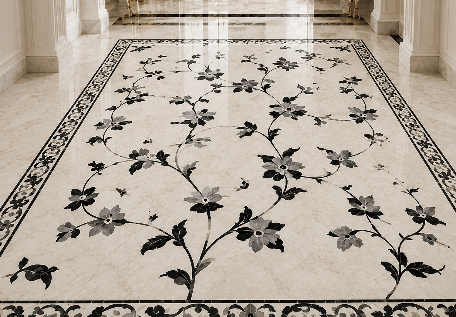 Inlay-Design 5 — Marble inlay surface