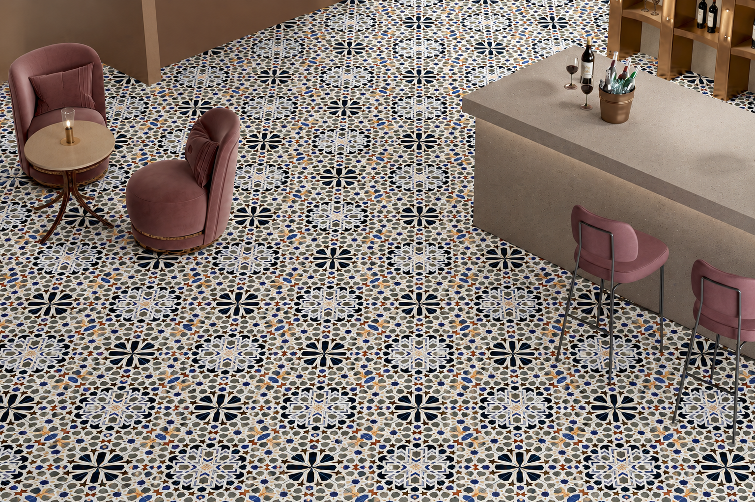 Tiles-Design 12 — Marble tiles surface